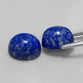 Pedras preciosas de lápis-lazúli azul natural de  ct, corte oval, opaco