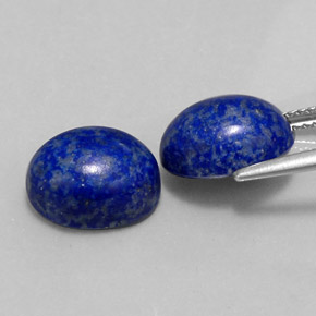 Pedras preciosas de lápis-lazúli azul natural de  ct, corte oval, opaco