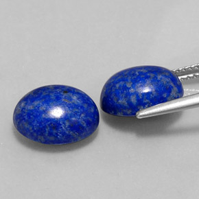 Pedras preciosas de lápis-lazúli azul natural de  ct, corte oval, opaco