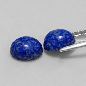 Pedras preciosas de lápis-lazúli azul natural de  ct, corte oval, opaco