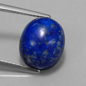 Lápis-lazúli azul natural 6,59ct, corte oval, opaco