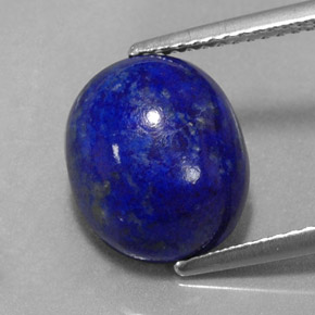 Lápis-lazúli azul natural 5,56ct, corte oval, opaco