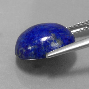 Lápis-lazúli azul natural 5,56ct, corte oval, opaco