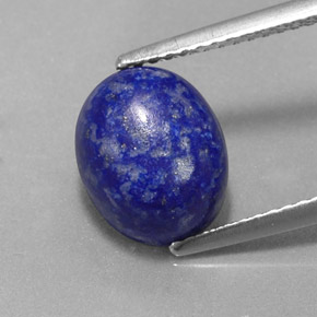 Lápis-lazúli azul natural 3,62ct, corte oval, opaco