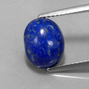 Lápis-lazúli azul natural 3,73ct, corte oval, opaco