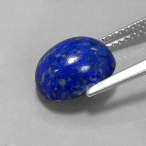 Lápis-lazúli azul natural 3,73ct, corte oval, opaco
