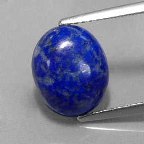 Lápis-lazúli azul natural 3,72ct, corte oval, opaco