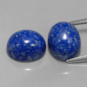 Pedras preciosas de lápis-lazúli azul natural de  ct, corte oval, opaco
