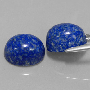 Pedras preciosas de lápis-lazúli azul natural de  ct, corte oval, opaco