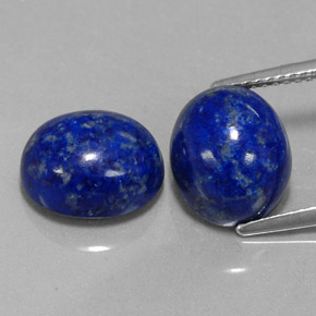 Pedras preciosas de lápis-lazúli azul natural de  ct, corte oval, opaco