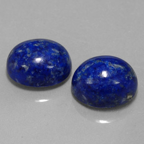 Pedras preciosas de lápis-lazúli azul natural de  ct, corte oval, opaco