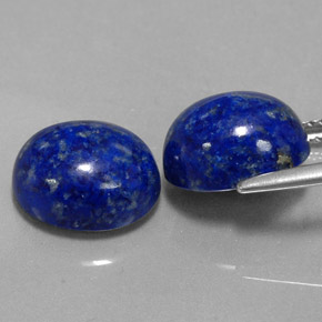 Pedras preciosas de lápis-lazúli azul natural de  ct, corte oval, opaco