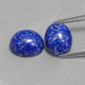 Pedras preciosas de lápis-lazúli azul natural de  ct, corte oval, opaco