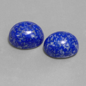 Pedras preciosas de lápis-lazúli azul natural de  ct, corte oval, opaco