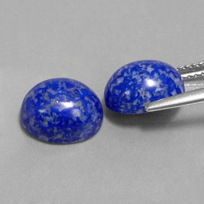 Pedras preciosas de lápis-lazúli azul natural de  ct, corte oval, opaco