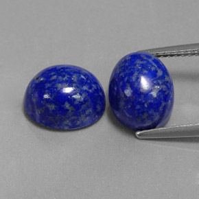 Pedras preciosas de lápis-lazúli azul natural de  ct, corte oval, opaco
