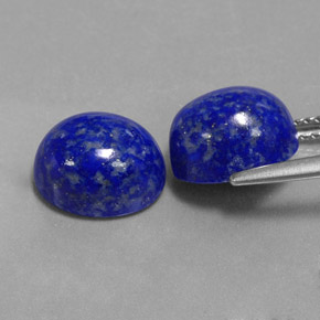 Pedras preciosas de lápis-lazúli azul natural de  ct, corte oval, opaco