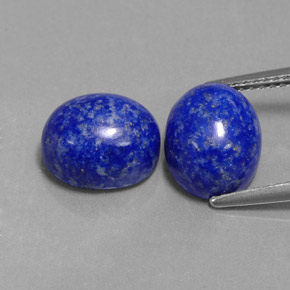 Pedras preciosas de lápis-lazúli azul natural de  ct, corte oval, opaco