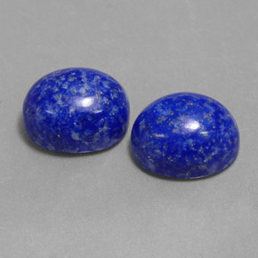 Pedras preciosas de lápis-lazúli azul natural de  ct, corte oval, opaco