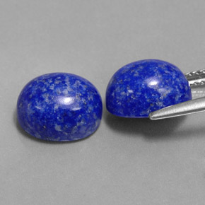Pedras preciosas de lápis-lazúli azul natural de  ct, corte oval, opaco