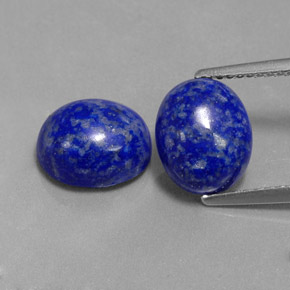 Pedras preciosas de lápis-lazúli azul natural de  ct, corte oval, opaco