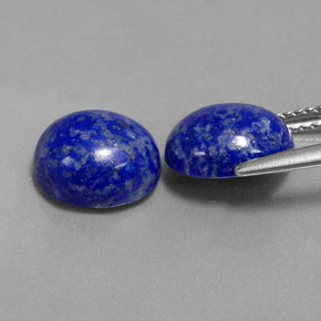 Pedras preciosas de lápis-lazúli azul natural de  ct, corte oval, opaco