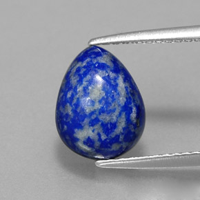 Lápis-lazúli azul natural 2,52ct, formato de pêra, opaco