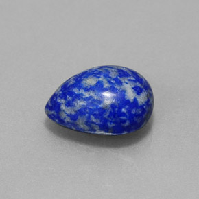Lápis-lazúli azul natural 2,52ct, formato de pêra, opaco