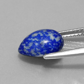 Lápis-lazúli azul natural 2,52ct, formato de pêra, opaco
