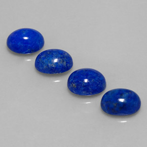 Pedras preciosas de lápis-lazúli azul natural de  ct, corte oval, opaco