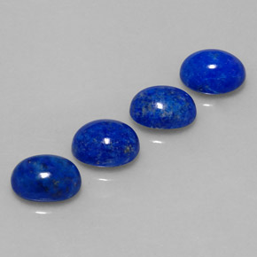 Pedras preciosas de lápis-lazúli azul natural de  ct, corte oval, opaco