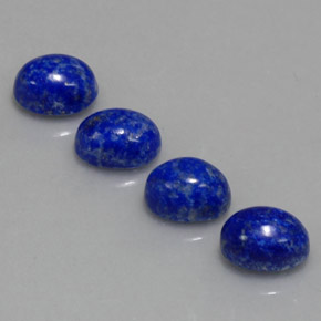 Pedras preciosas de lápis-lazúli azul natural de  ct, corte oval, opaco