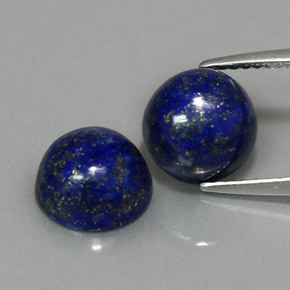 Pedras preciosas de lápis-lazúli azul natural de  ct, corte redondo, opaco