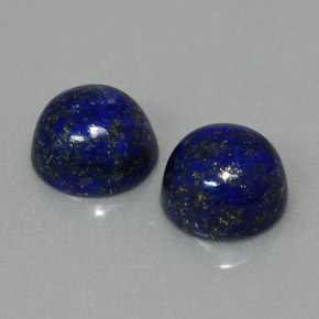 Pedras preciosas de lápis-lazúli azul natural de  ct, corte redondo, opaco