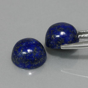 Pedras preciosas de lápis-lazúli azul natural de  ct, corte redondo, opaco