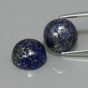 Pedras preciosas de lápis-lazúli azul natural de  ct, corte redondo, opaco