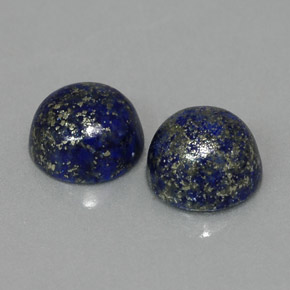 Pedras preciosas de lápis-lazúli azul natural de  ct, corte redondo, opaco