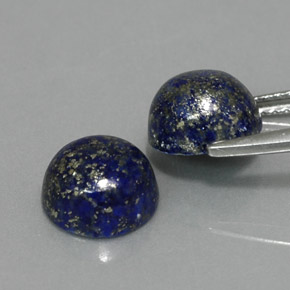 Pedras preciosas de lápis-lazúli azul natural de  ct, corte redondo, opaco