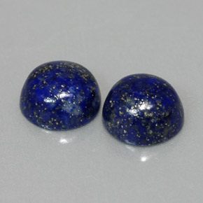 Pedras preciosas de lápis-lazúli azul natural de  ct, corte redondo, opaco