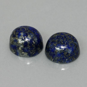 Pedras preciosas de lápis-lazúli azul natural de  ct, corte redondo, opaco