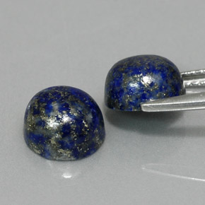 Pedras preciosas de lápis-lazúli azul natural de  ct, corte redondo, opaco