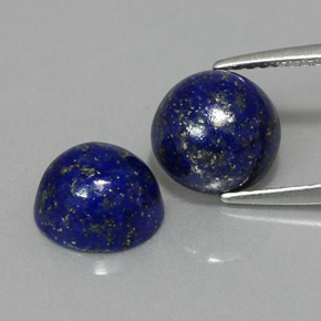 Pedras preciosas de lápis-lazúli azul natural de  ct, corte redondo, opaco