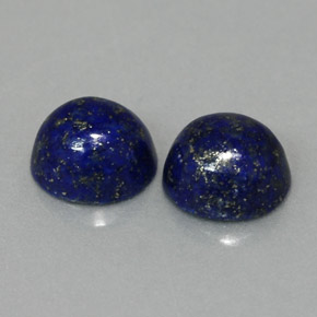 Pedras preciosas de lápis-lazúli azul natural de  ct, corte redondo, opaco