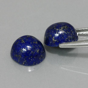 Pedras preciosas de lápis-lazúli azul natural de  ct, corte redondo, opaco