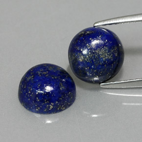 Pedras preciosas de lápis-lazúli azul natural de  ct, corte redondo, opaco