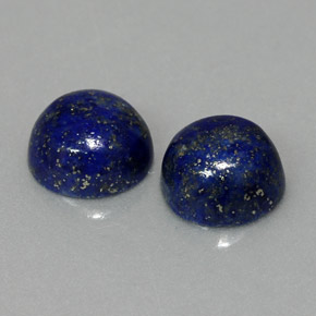 Pedras preciosas de lápis-lazúli azul natural de  ct, corte redondo, opaco