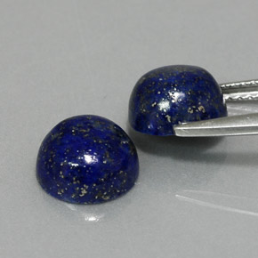 Pedras preciosas de lápis-lazúli azul natural de  ct, corte redondo, opaco