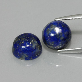Pedras preciosas de lápis-lazúli azul natural de  ct, corte redondo, opaco