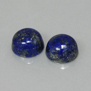 Pedras preciosas de lápis-lazúli azul natural de  ct, corte redondo, opaco