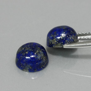 Pedras preciosas de lápis-lazúli azul natural de  ct, corte redondo, opaco